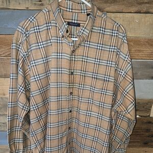 Vintage Burberry Nova Check Button Up Men's Sz Large